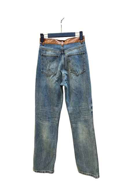 1:1 quality version leather-edged decorative Jeans 28491916