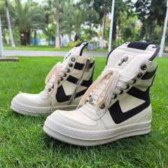 R*ck Owеn* x CH Hi-Street Shoes Boots High Black & White
