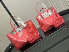 1:1 Top Quality Goyαrd Red Tote Bag