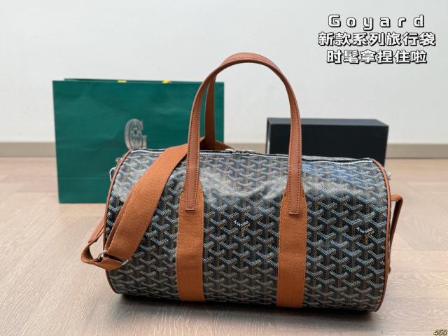[1:1 Top Quality] Goyαrd Duffle Bag Black (Mid Size)