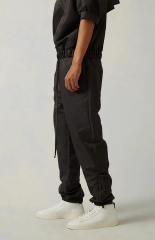 1:1 quality version Side-zip nylon woven drawstring pants 2 colors