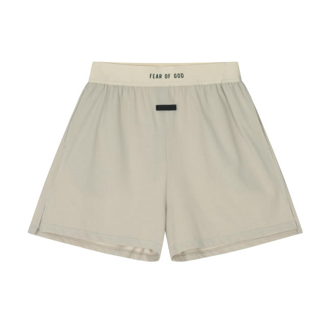Simple Solid Color Embossed Letter Casual Shorts 2 colors
