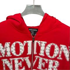Diamond Letter Zipper Hoodie 2 colors 28549912