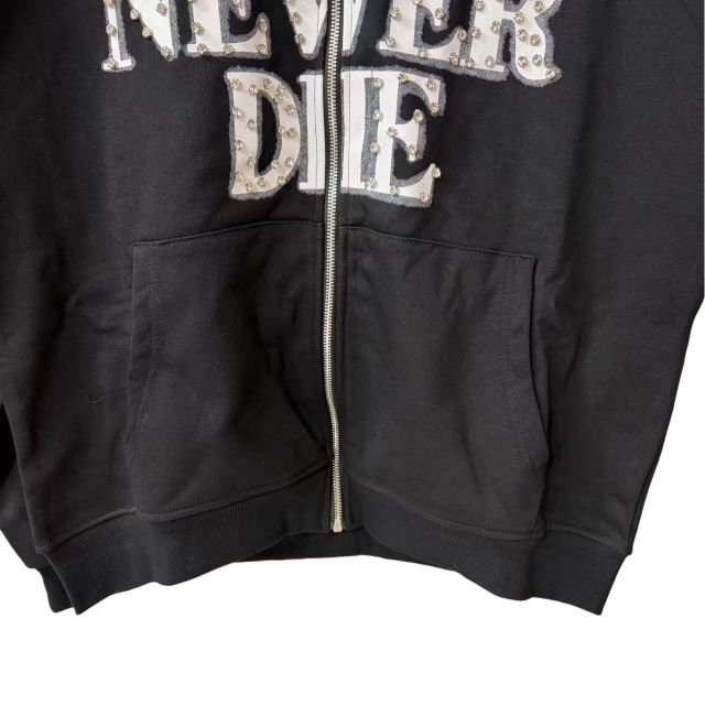 Diamond Letter Zipper Hoodie 2 colors 28549912