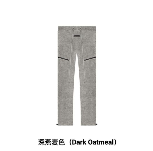 1:1 quality version Labeled LOGO lamb wool shagreen thickened warm pants 3 colors