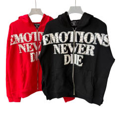 Diamond Letter Zipper Hoodie 2 colors 28549912