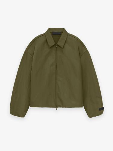 1:1 quality version Back patch embroidered monogrammed logo lapel zipper jacket 2 colors