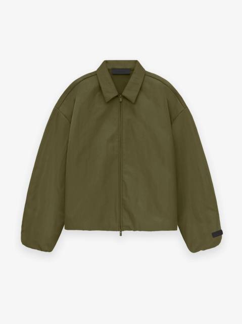 1:1 quality version Back patch embroidered monogrammed logo lapel zipper jacket 2 colors