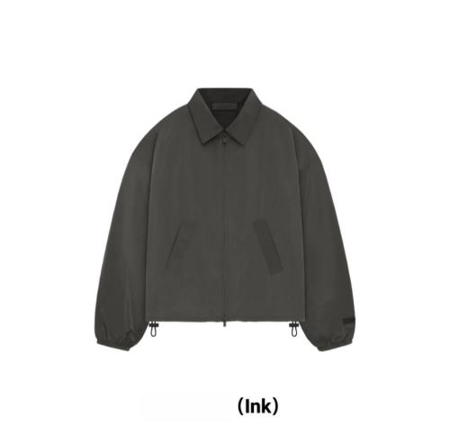 1:1 quality version Solid Color Zipper Pleated Pilot Thin Jacket 3 colors