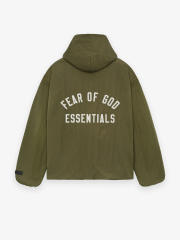 1:1 quality version Patch embroidered monogrammed logo hooded jacket 2 colors