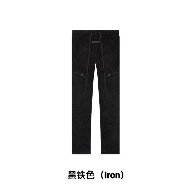 1:1 quality version Labeled LOGO lamb wool shagreen thickened warm pants 3 colors