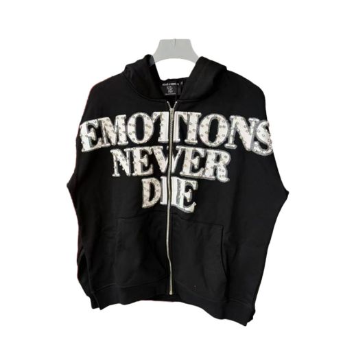 Diamond Letter Zipper Hoodie 2 colors 28549912