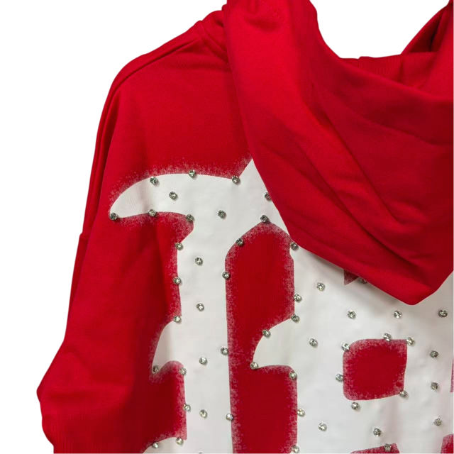 Diamond Letter Zipper Hoodie 2 colors 28549912