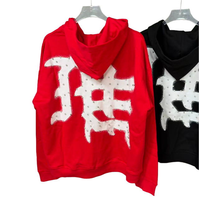 Diamond Letter Zipper Hoodie 2 colors 28549912