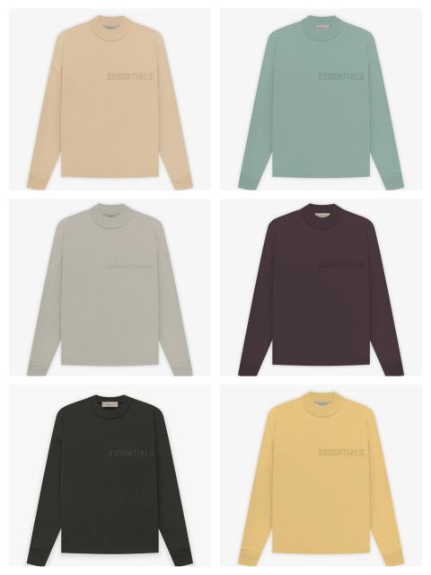 1:1 quality version 27968555 Stereoscopic Silicone Letter Long Sleeve T-Shirt 6 colors