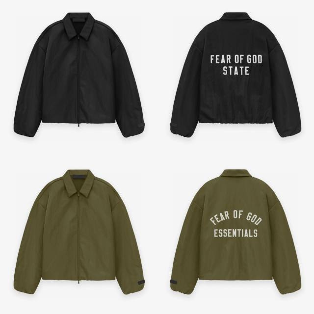 1:1 quality version Back patch embroidered monogrammed logo lapel zipper jacket 2 colors