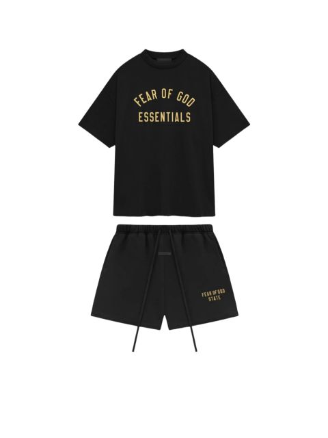 1:1 quality version BACK TO SCHOOL Collection Letter Print Tee &  Shorts Set 4colors