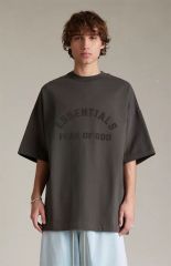 1:1 quality version Stereoscopic Silicone Curved Letter Ink Black Tee &  Shorts Set