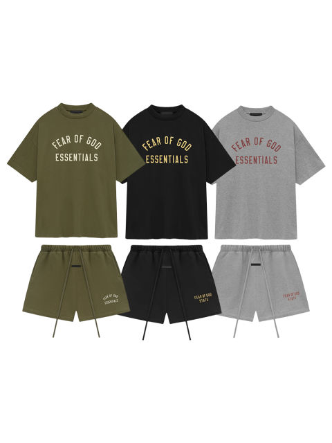 1:1 quality version BACK TO SCHOOL Collection Letter Print Tee &  Shorts Set 4colors