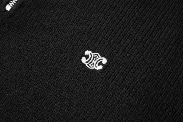 1:1 quality version embroidered zipper polo sweater 2 colors 28480918