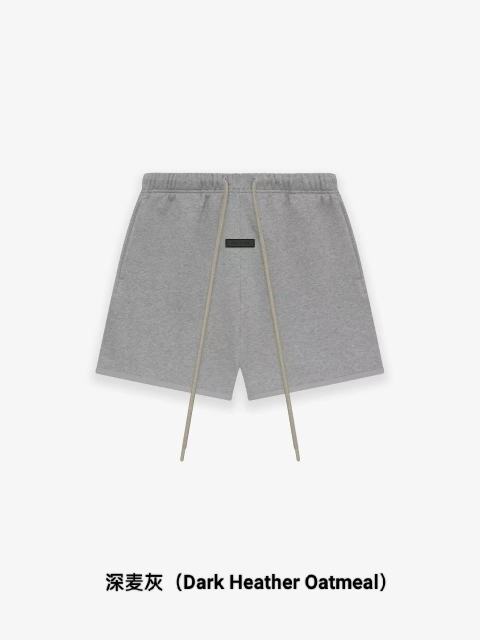 1:1 quality version Three-dimensional rubber label letter LOGO Dark Heather Oatmeal Tee & Shorts Set