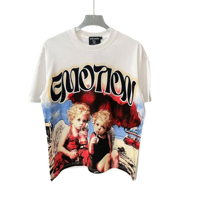 Angel Drinking Cola Black Diamond letter printed Tee 2 colors 28572183