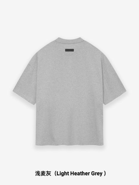 1:1 quality version Three-dimensional rubber label letter LOGO Light Heather Grey Tee & Shorts Set