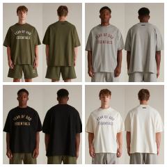 1:1 quality version BACK TO SCHOOL Collection Letter Print Tee &  Shorts Set 4colors