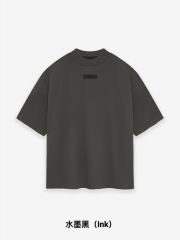 1:1 quality version Three-dimensional adhesive label letters LOGO Ink black Tee &  Shorts Set