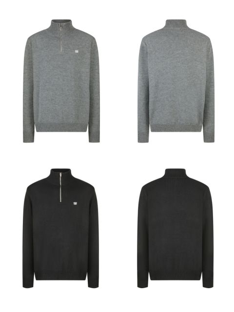 1:1 quality version embroidered zipper polo sweater 2 colors 28480918