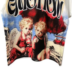 Angel Drinking Cola Black Diamond letter printed Tee 2 colors 28572183