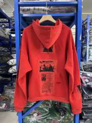 ERD Zipped Hoodie Red