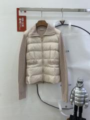 1:1 Top Quality Puffer Down Jacket with Knit Sleeve (NFC SCAN)