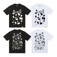 Color-blocked letter print Tee 2 colors 28600202