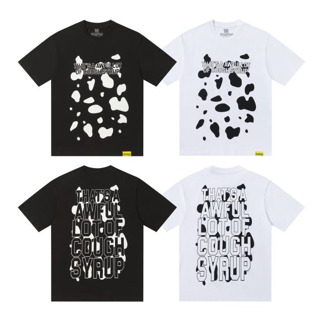 Color-blocked letter print Tee 2 colors 28600202