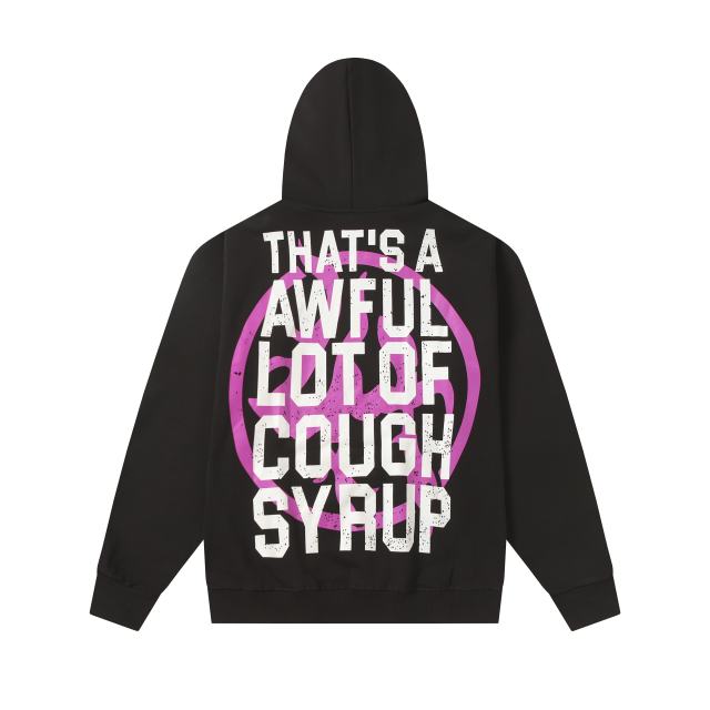 Purple Graffiti Letter Print Hoodie hoodie 28599020