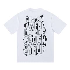 Color-blocked letter print Tee 2 colors 28600202