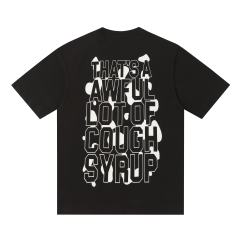Color-blocked letter print Tee 2 colors 28600202