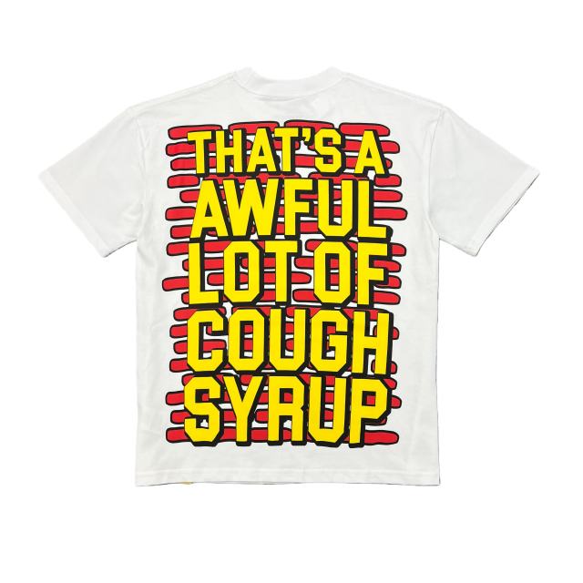 Parody Cartoon Drink Cup Print Tee 28499615