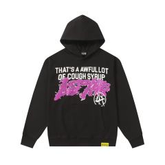 Purple Graffiti Letter Print Hoodie hoodie 28599020