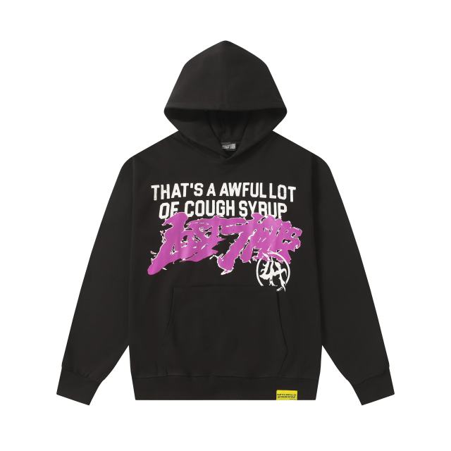 Purple Graffiti Letter Print Hoodie hoodie 28599020