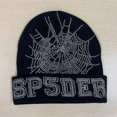 Sp*der Rhinestone Beanie Hat