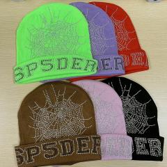 Sp*der Rhinestone Beanie Hat