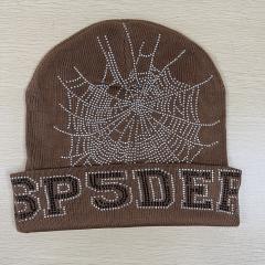 Sp*der Rhinestone Beanie Hat