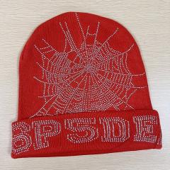 Sp*der Rhinestone Beanie Hat