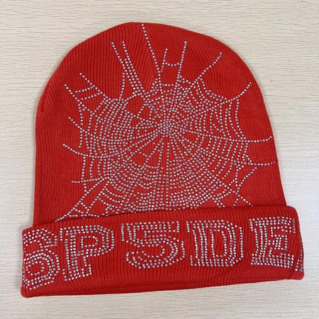 Sp*der Rhinestone Beanie Hat