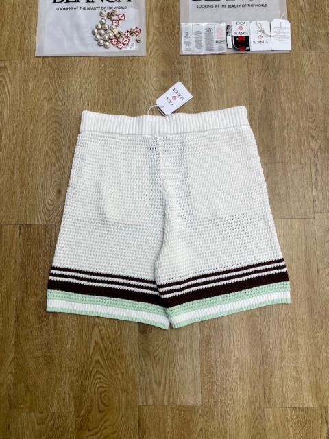 1:1 Quality Casa Vintage Pearl Button Ripple Cutout Knit Polo Shirt & Shorts Set