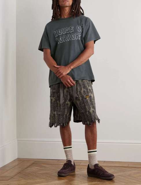 1:1 quality Gallery Dept Haunted House Letter Print Washed Version Tee
