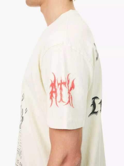 1:1 quality version Gallery Dept Skull Globe Sanskrit Letter Print Tee