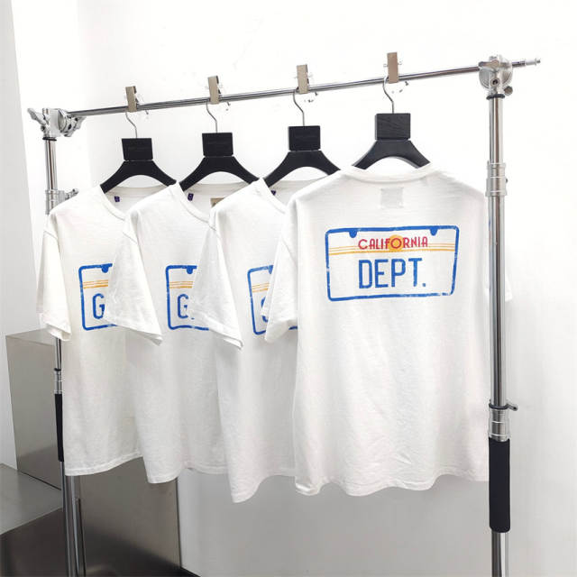 Gallery Dept 1:1 quality version Blue License Plate Print Tee